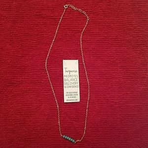 Turquoise and gold necklace